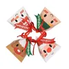 Gift Wrap 10pcs DIY Triangle Christmas Supplies Pocket Cookies Pouch Santa Claus Paper Box Red Candy