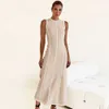 Nowy projekt Y2K czuję się na dzianinowym okrągłym rękawie damskie spódnicę A-line francuska sukienka F51532