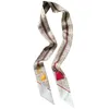 Kvinnans designer Silk Scarf Luxury Summer Scarves Scarf Silk Long Slim smal slips halsduk mullbärsilk dubbelsidig bindande band gammal blomma halsduk