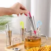 Infuser Tray Umbrella Reusable Drip Cups, Mugs and Teapots, Stainless Steel Fine Mesh Strainer with Silicone Lid for Loose Tea HJ5.15