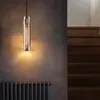 Europe Gold Crystal Vertical Pendant Light Lighting For Living Matsal Kök Hall Bedside Bedroom Home Decoration Lamps