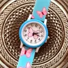 Lovely Butterfly Printing Silicone Candy Jelly Quartz Watches For Kids Children Girls Students Party Gifts wristwatch