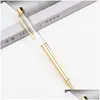 Ballpoint Pennen Groothandel DIY Lege stok 2-in-1 Slim Crystal Diamond Glitter Stylus Touch Pen Drop Delivery Office School Business I DH5DY