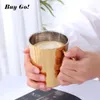 1pcs de parede dupla caneca de café em aço inoxidável 300 ml portátil copo de arco -íris portátil Tumbler de leite xícaras de chá canecas de água 240509