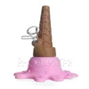 5.3 Inches Silicone Bong Ice Cream Bong Smoking Pipes Dab Rig Oil Rigs Glass Bongs Tobacco With Glass Bowl