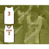 Benutzerdefinierte ein beliebiger Name Brandon Durrett 3 Bischof Hayes Tigers Basketball-Trikot Der Rückweg alle genähten Größe S-6xl Top-Qualität