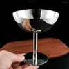 Bowls 2024 Stainless Steel Goblet Cup Ice Cream Dessert Salad Bowl Fruit Plate Snack Dish KTV Bar Supplies