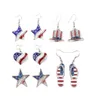 New American Flag Fashion Style Ear Hook Bijoux Femmes National Emaiders Slippers Forme Boucles d'oreilles enrôles USA Boucles d'oreilles Flag Gift Q9397091