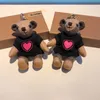 Teddy Bear Doll Charm Burrbberrry Car Keychain Jewelry Bag Charm Plush Doll Keychain Cute Charms Designer Bear Backpack Charms