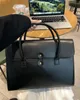 Classic Black Laptop Case Womens Retro Commuting Briefcase Fashion Versatile Office High-quality PU Handbag Trend 240515