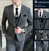 Abiti da uomo 2024 boutique (pantaloni blazer gilet) hosting work business wedding lin lino casual stile art stile elegante vestito da gentiluomo elegante