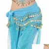 Stage Wear Thailand/India/Arabo Belly Custumi Pauli di paillettes Dance Belt Dance Women Skircer Skirt Scarf SCARF Show Drop Delivery Delivery Delivery Dhvzx
