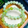 Link armbanden Natuurlijke Hsiuyen Jade Bracelet Fashion Crystal Quartz Gemstone sieraden Reiki Healing Gift for Women 1pcs 9/10mm