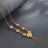 MxGxFam Blooming Flowers Pendant Necklaces For Women Wedding Jewelry Dubai 24 k Pure Gold Plated Good Quality 240511