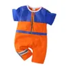 Rompers 0-2 år gammal barns tecknad film en bit baby rollspel kortärmad jumpsuit barns bomull baby klädflicka och pojkekläder240514L240502