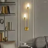 Wandlamp Modern Led Led Light Gold Indoor Decor Vanity Lamparas de Pared SCONCE Lange strip Noordse woonkamer Keukenhal Slaapkamer