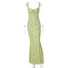 2024 Bahar Top Satış Yeni Küçük Çiçek Asma Kayış Büyük Salıncak Elbise Kadın Giyim F51537