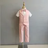 Baby Boys Formal urodzinowy garnitur dla dzieci Koszulka Koszulka Bowtie Suknia ślubna nastolatek garnitur dla dzieci kostium ukończenia 240514