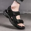 Mens Sandals Sandles Sandalhas Men 39 S Leather For Beach Sport Gladiator Outdoor Summer Slip On Male Sandal Sports 7ea2 port ummer lip andal ports