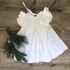 Girl's Dresses Summer Baby Girl Dress 2022 European and American Preschool Childrens Girl Dress Ruffled Princess Linen Dress Fashionable Summer Clothing d240515