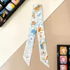 Designer Silk Scarf For Women Summer Scarves High Quality Ma Scarf Lång smal bindning Wrap Handle Silk Ribbon Tie Neck liten band