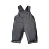 オーバーオールチャイルドレンズの秋の新しい赤ちゃんの袖なしジャンプスーツ男の子と女の子の堅実なカジュアルパンツ子供コットンルーズパンツD240515