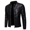 Topontwerpster Men Leather Jacket European American Coat 2024 Autumn Winter Top Fashion Trend Color knappe unisex cooded casual outdoor outdoor outswear lagen