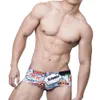 UXH 남자 프린트 패션 폭발판 섹시한 작은 평평한 앵글 해변 수영 바지 h515-21