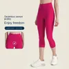 Gym Women's Clothes Justera höghus 21 "Yoga dold midjebandficka som kör snäva byxor lul pilates leggings