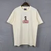 Kith Shirt Mens Designer T Shirt الفاخرة Kith Tshirt Man Man Summer County Cotton مطبوعة فضفاضة تي شيرت تي شيرت تنفس سريع تجفيف الرجال تي شيرت الأزياء