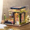 Architecture/DIY House Cake shop Doll House Mini DIY Small Kit Building Assembly Model DIY Handmade 3D Puzzle Kit With LED Toy For Kids Gifts DollHouse