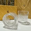 Projektant Whisky para kieliszek Wino Home Creative Diamond Cut Wine Wine Glass Logo Drukuj Przezroczysty kryształowy winiar