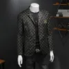 Autumn 2024 New Luxury High Quality Designer Men's Suit Black Business Top Luxury Men's Jacket Jacket Fashion Printed Jacket Oversized Size M-5XL