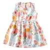 Sommerkleidung für Kinderbaby Prinzessin Mädchen 2024 Neues Kinderkleid künstliche Baumwolle
