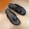 Luxury designer slides platform slippers bom dia flat comfort mule genuine leather men sandals buckle flip flops summer beach shoes 5.14 01