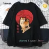 T-shirts masculins dessin animé akita t-shirt imprime