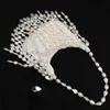 10A Fashion Beaded Gamplings Nieregularny 240415 Crossbody Bankiet Underarm Braided Satin Bag Pearl Aulig