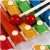 Andra kontorsskolan levererar grossist baby musikinstrument leksak trä xylofon spädbarn musikaliska roliga leksaker för pojke flickor utbildning dh1qd