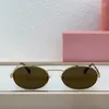 Sunglasses Luxury Brands Retro Oval Sheet Metal High-quality UV400 For Men And Women Frog Mirror 54zs Tidal Circle Fashion