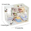 Architecture/DIY House Kitten Mini Doll House Model Building Assembled House Home Kit Creative Room Bedroom Decoration with Furniture Birthday Gifts