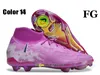 Saco de presente Mens High Top Football Boots Phantom Ultra Elite FG Firm Ground Cleats Neymar ACC Hypervenom Soccer Shoes Outdoor Trainers Botas De Futbol