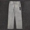 Prawdziwe zdjęcia dżinsy proste nogi Pants mężczyźni kobiety duże joggery spodnie