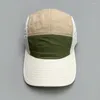 Ball Caps Japanese Retro Embroidery Color Block Baseball Hats Men Women Breathable Sunshade Snapback Versatile Fashion Outdoor