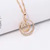 MxGxFam Gold color 18 K Islamic Pendant Necklace Jewelry with 45cm Matching Chain 240511
