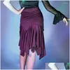 Stage Wear Purple Latin Dance Skirt For Girls Latina Practice Fal Costume Ballroom Salsa Clothes Jl1678 Drop Delivery Apparel Dhzgp