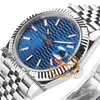 126334 DD3235 Fecha de reloj Automático para hombre DDF 41 mm Dial de palo estriado azul 904L Oystesteel JubileSeStel Pulsor 72H Power Reserve Super Edition PUTRX PTRX