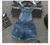 Overaller chumhey 2-12t barnkläder sommar pojkar och flickor denim shorts jeans todd jumpsuit barnkläder d240515