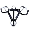 Nuun Mens Chastity Equipment Elastic Belt -tillbehör bärbara läderbyxor Justerbar BDSM -bindning PU med kycklingbur Tejp Sexuella leksaker 240430
