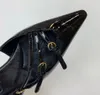 Miui lederen slingback hakken hoge 5,5 cm 9 cm designer schoenen dames luxe sandalen kitten hak gesp puntige neus verfraaid stiletto avondjurk schoenen maat 34-41