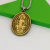 1pcs St. Benedict Médaille Clé Pendants Pendants oxydés St. Benoît Médailles pour collier pendentif contre les bijoux de protection maléfique, cadeaux hommes femmes